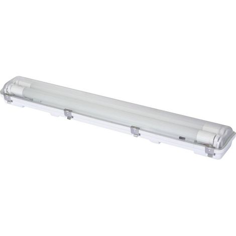 Sygonix Plafoniera LED impermeabile Tubo a LED T8 36 W Bianco neutro Grigio (trasparente)
