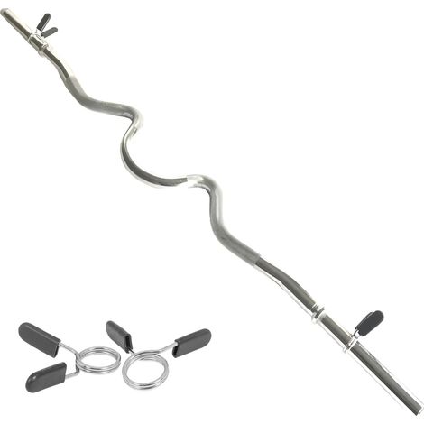 Body Revolution 1.2m EZ Super Curl Barbell Bar - 120KG Weight