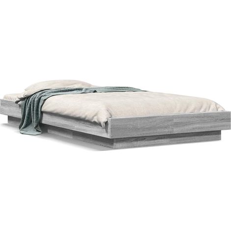 Maison Exclusive - Bettgestell Grau Sonoma 100x200 cm Holzwerksto