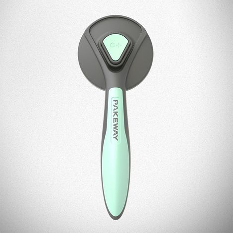 Peigne pour animaux de compagnie pour enlever les poils flottants Peigne pour chats Nettoyage de la brosse en un clic Peigne à cheveux Peigne à épingles pour chats gris(menthe fraîche) (1/5)