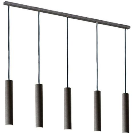 [GEBRAUCHT] B-Ware Argon Hängeleuchte Brenta Pendelleuchte Deckenlampe Anthrazit Stahl L110cm 5 Flg (1/2)