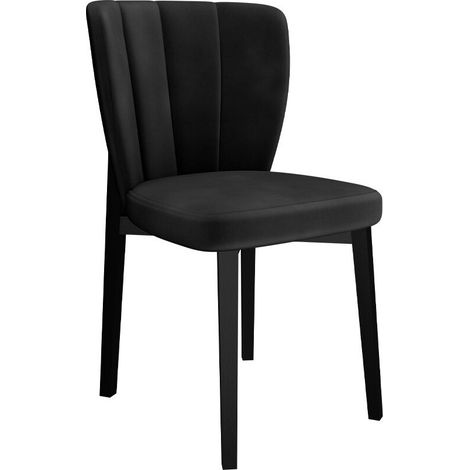 Silla Racine 130, Negro + Magic Velvet 2219, 84x50x55cm, Tapiz, De madera, Aglomerado laminado