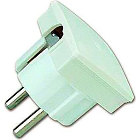 2er + T Steckdose Seite Ausgang 4,8 mm Weiß (unter Schrumpffilm)