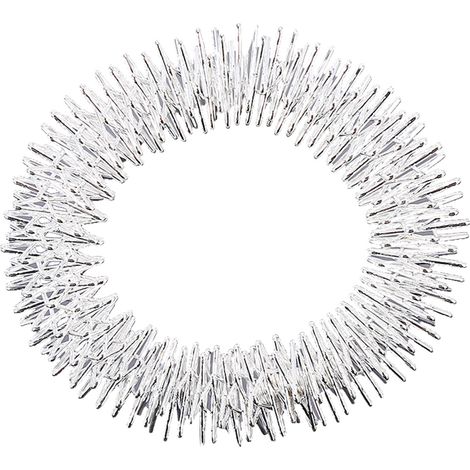 Bracelet d'acupression en acier inoxydable, anneau de massage main poignet, outil de relaxation bien-être, accessoire thérapeutique anti-stress, lot de 1. (1/5)