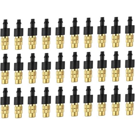 QORVA-Lot de 30 pièces Buse de Pulvérisation en Laiton de , Buse d'arrosage, Arroseurs Atomiseurs Réglable, Accessoires pour l'irrigation de jardin (1/5)