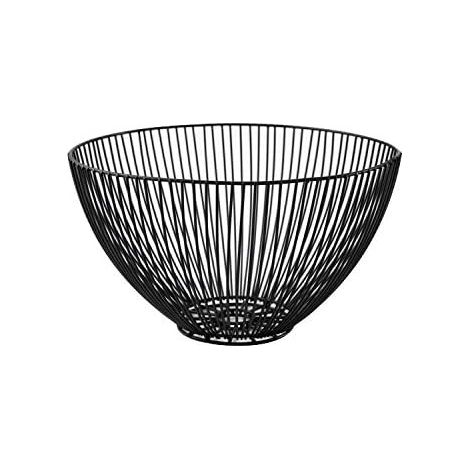 Corbeille à fruits en fil métallique, grand panier de rangement rond pour pain, fruits, en-cas, bonbons et autres articles ménagers. Corbeille à fruits tendance pour décorer salon, cuisine ou plan de (1/5)