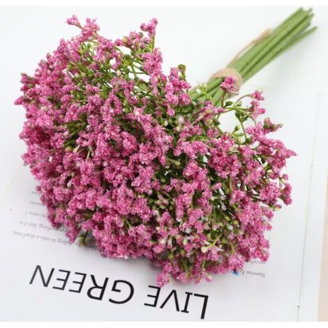 BUNTHAUS (Rose)Branches de fleurs gypsophiles artificielles au toucher réaliste pour fête de mariage, arrangement floral, décoration d'intérieur (1/5)