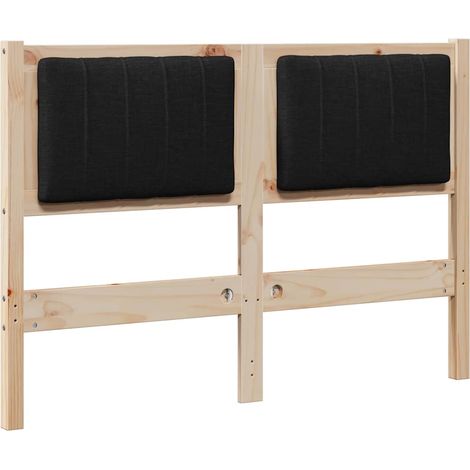 Gepolstertes Kopfteil Braun 120 cm Massives Kiefernholz vidaXL