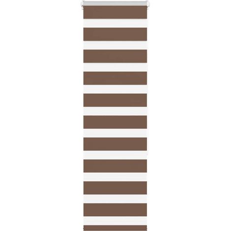 Doppelrollo Braun 50x150 cm Stoffbreite 45,9 cm Polyester