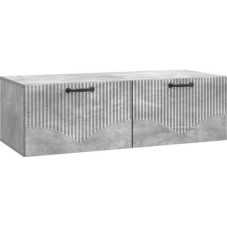 Maison Exclusive - Mobile Porta TV da Muro Grigio Cemento 98 x 41 x 30 cm (1/5)