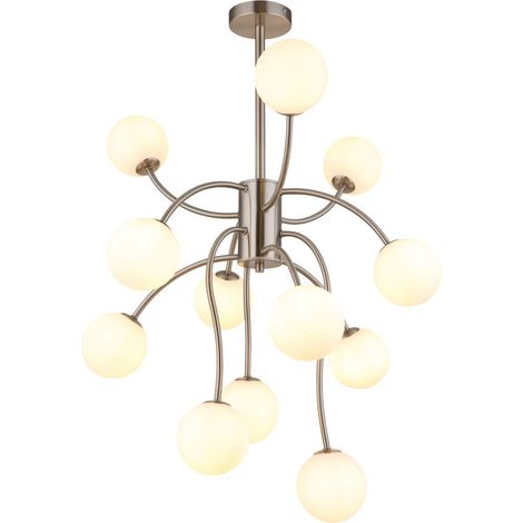 Globo - plafoniera - RIHA - acciaio - vetro - Ø 62cm - G9 -