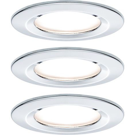 Paulmann Nova Bad-Einbauleuchte 3er Set LED LED 18 W IP44 Chrom (glänzend) (1/4)