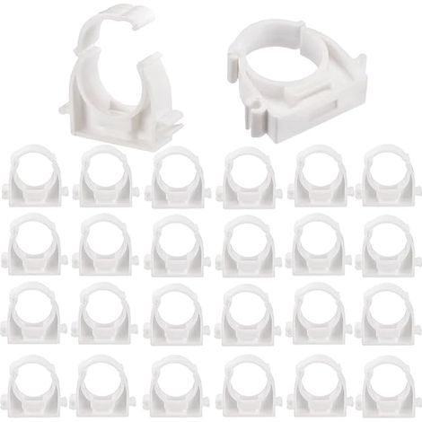 30 Pièces PPR Tubes de 20 mm blanc Clips de tube fixe pour tuyaux d'eau pour cuisine Piscine Salle de bain (1/5)