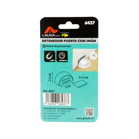 Tope De Puerta Adhesivo Magnético Nogal Pack 12 Uds (1/4)