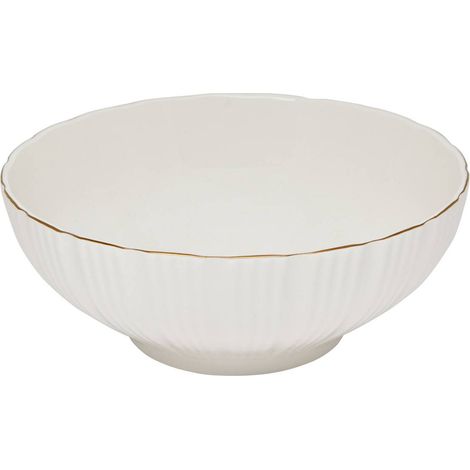Saladier Daphné D.24,5cm blanc - Atmosphera créateur d'intérieur (1/2)