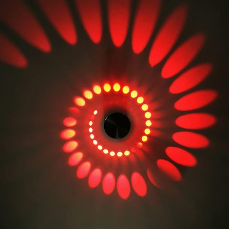 Lampada da Parete Interno LED 3W Moderna Alluminio Applique da Parete per Camera da Letto,Corridoio,Salotto - Luce Rosse (1/5)