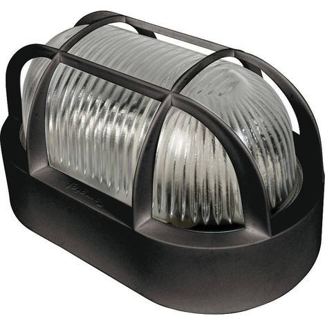 Aplique ovalado exterior DUOLEC E27 60W noir 1 entrada - talla (1/2)