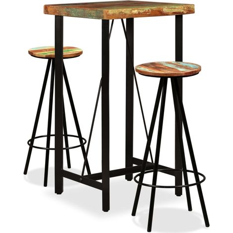 3-tlg. Bar-Set Altholz Massiv