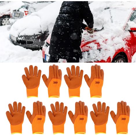 Paarweise strapazierfähige und abriebfeste Arbeitshandschuhe, geeignet für den Winter, warm, dick und wasserdicht. (1/5)