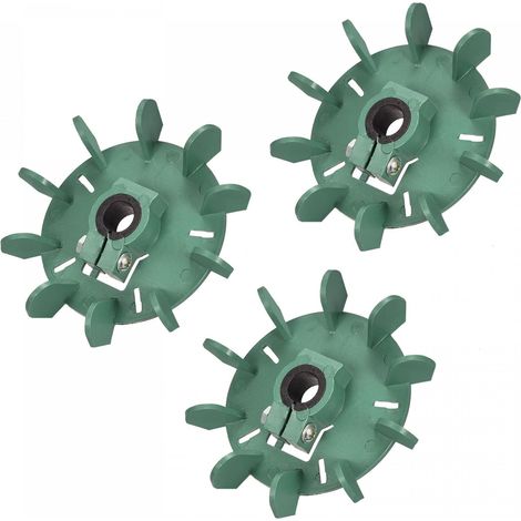 sourcing map Lot de 3 hélices ventilateur en plastique 10 pouces (diamètre intérieur 11,5-12 mm),