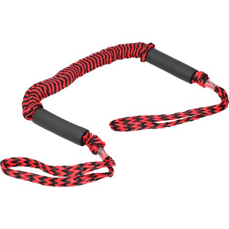 Amarres élastiques bateau corde quai PE extensible amarrage marine rouge et noir ondulations (1/5)