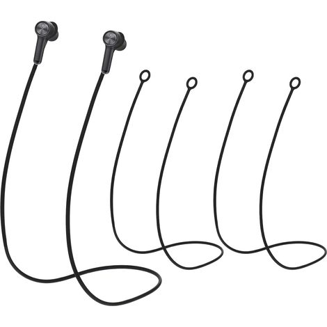 2 câbles de raccordement pour bouchons d'oreille, résistants à la traction, en silicone flexible, maintiennent les bouchons d'oreille en sécurité (1/5)