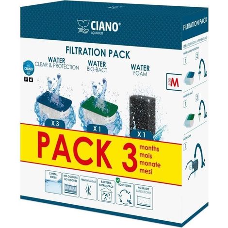 CIANO pack 3 mois cartouches filtration taille M