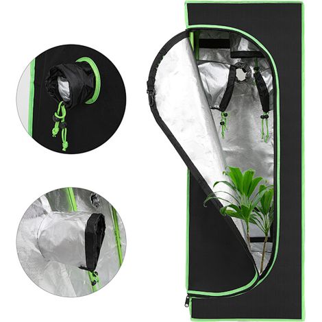 Wolketon Armario de cultivo, tienda de cultivo interior 600D de fibra de poliéster 40x40x120cm (1/5)