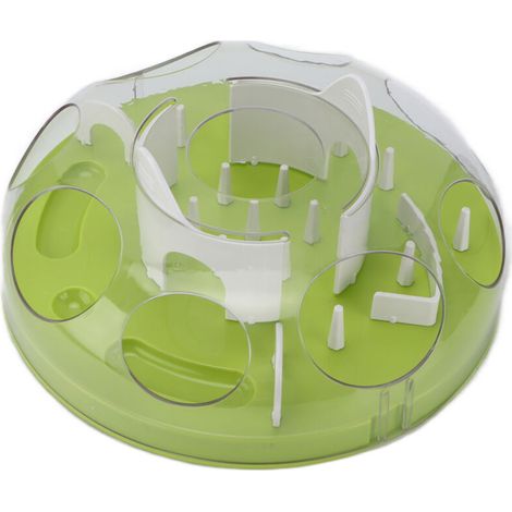 Puzzle de la Nourriture pour Chats, Labyrinthe du Labyrinthe Lent Difficile et Stimulant Le Bol d'alimentation Bol de Chiens de Chiens Traitement des Qui Mangent du Plat Interactif (1/5)
