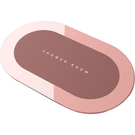 Tapis De Bain En Terre Diatomée - 40 X 60 Cm - Dos En Caoutchouc Antidérapant - Absorption Rapide - Séchage Rapide - Pour Salle De Bain Douche Baignoire - 1 Pièce (1/5)