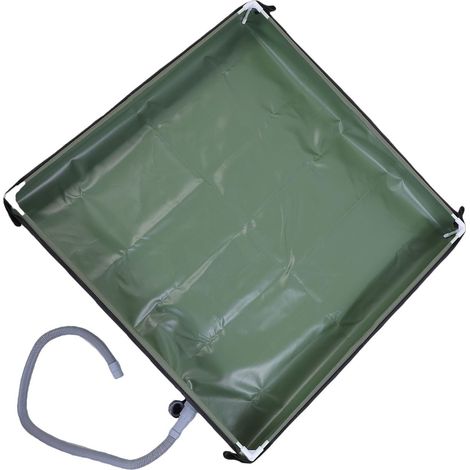 Bac de Douche Pliable Camping, Drainage Rapide 80x80cm (1/5)