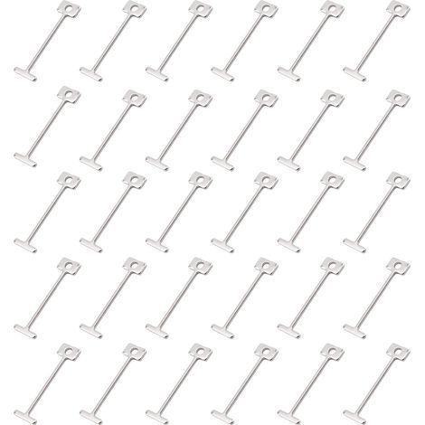 Lot de 200 aiguilles en T de rechange en acier de 1 5 mm pour mur de sol (1/3)