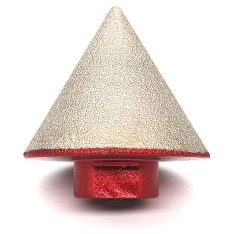 M14 Fraise diamantée brasée pour aléser la pierre, la céramique, le carrelage et le verre Fraise à pointe conique de 48 mm de diamètre Filetage