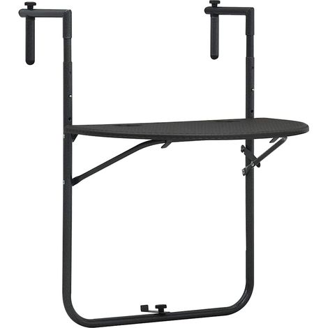 Balkon-Hängetisch Braun 60x64x83,5 cm Kunststoff Rattan-Optik