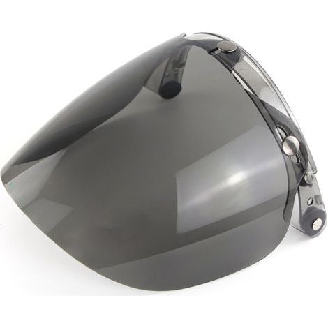 Visière de casque ouvert pour moto, lentille à bulles, 3 boutons-pression. (1/5)