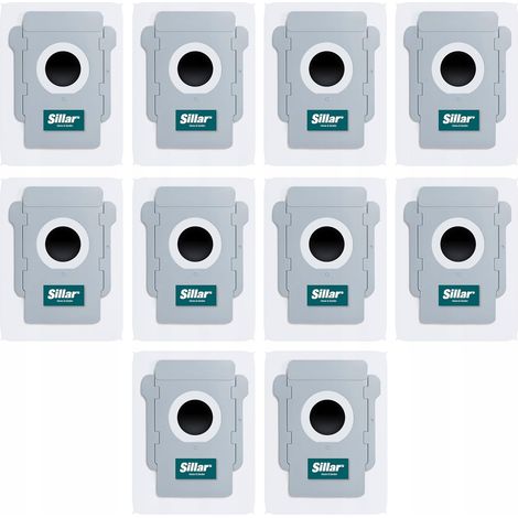 Bolsas compatibles para aspiradora (10 unidades) para iRobot Roomba i3+ i4+ i5+ i6+ i7+ i8+ j7+ j9+ s9+ 10s, bolsas de repuesto para Roomba, pieza de recambio (1/5)