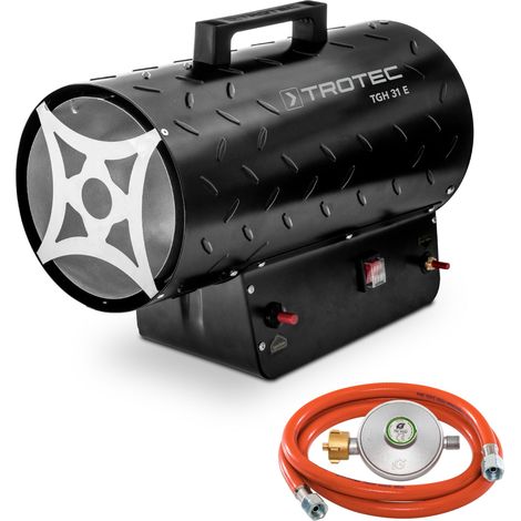 TROTEC Gasheizgebläse TGH 31 E – Heizleistung 30 kW – Elektroheizer Luftmenge 1000 m³/h – Gaskanone, Bauheizer (1/5)