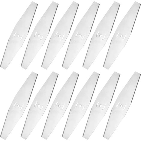 Set of 12 Replacement Edging Blade, Cordless Metal Blade, Electric Brushcutter Accessories, for Cordless Edging Trimmer, Garden Trimming (1/5)