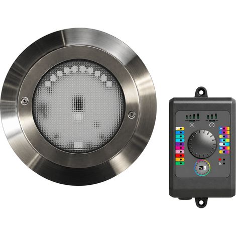 Projecteur Noria RGB avec enjoliveur inox + Kit BRIO WIL CCEI