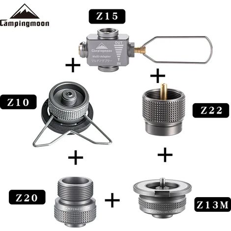 Adaptateur pour réchaud à gaz avec adaptateur butane, accessoires pour réchaud à gaz, adaptateur de recharge pour réchaud, équipement de camping, réchauds de cuisine portables (1/4)