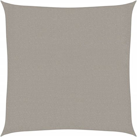 Voile d'ombrage,Voile de parasol,Toile d'ombrage 160 g/m² carré gris clair 3,6x3,6 m PEHD CFW46310 (1/5)