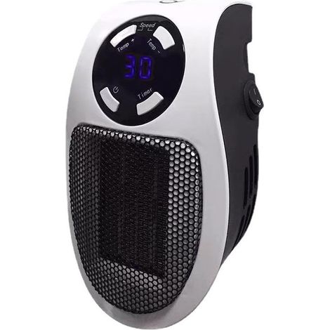 Chauffeur de chauffage en alpha mural, chauffage alpha 500 W avec écran LED, bougie murale, radiateur électrique avec thermostat et minuterie réglables, petit chauffage d'ordinateur portable pour cham (1/5)