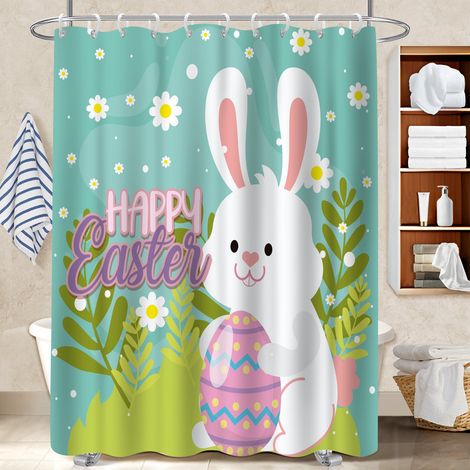 Rideau de douche 180x180 avec motif rideau séchage rapide pour salle de bain (1/5)