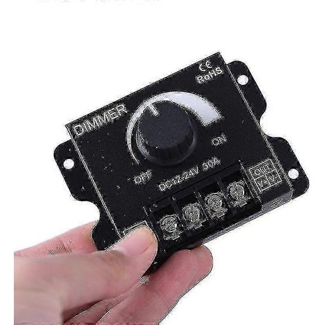 1 variateur LED DC12V/24V 30A compatible avec bande LED monochrome noire (1/5)