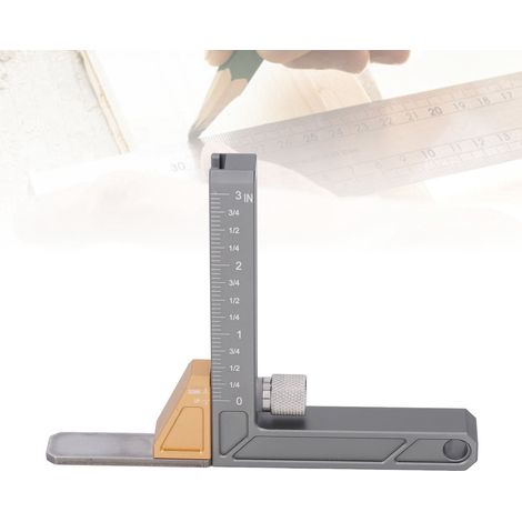 Jauge de hauteur impériale, règle de mesure de profondeur en alliage d'aluminium, outil de mesure de hauteur pour le réglage de la table de scie à bois ou de machine à refendre. (1/5)