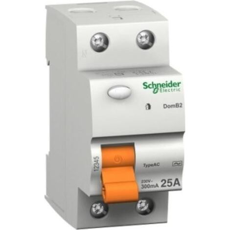 Differenziale puro Schneider 2P 25A 300MA AC 2 moduli A9R44225
