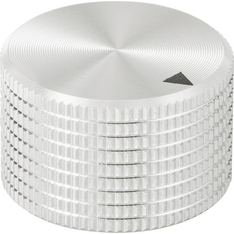 TRU COMPONENTS TC-11613812 Tête de bouton rotatif avec marquage argent (Ø x H) 25 mm x 16 mm alumini (1/4)