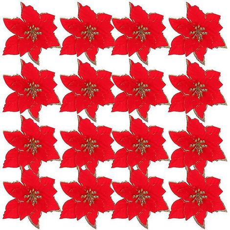 24 fleurs artificielles de Noël (1/3)