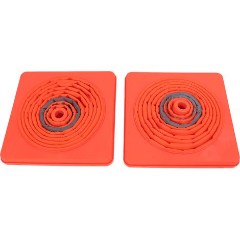 Lot de 2 cônes de signalisation pliables réfléchissants de 70 cm de hauteur, multifonctionnels, orange, pour la sécurité routière et les parkings. (1/5)