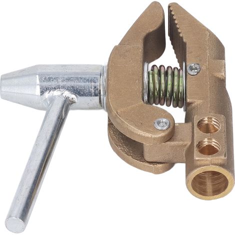 Pince de masse soudure laiton 800A avec manchon caoutchouc, pince terre pratique robuste 32mm, pour TIG MIG soudage (1/5)